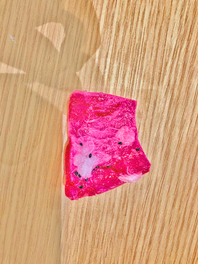 娘が食べたドラゴンフルーツの皮