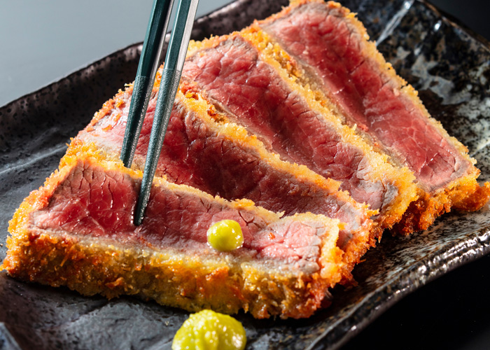 飛騨牛 牛かつ 山葵添え(森精肉店)肉フェス,2019