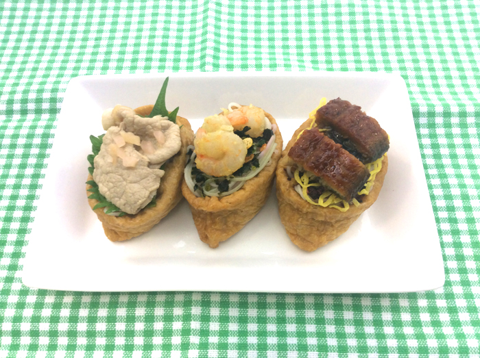 大森屋「鰻・海老天・豚しゃぶの三色いなりそうめん」