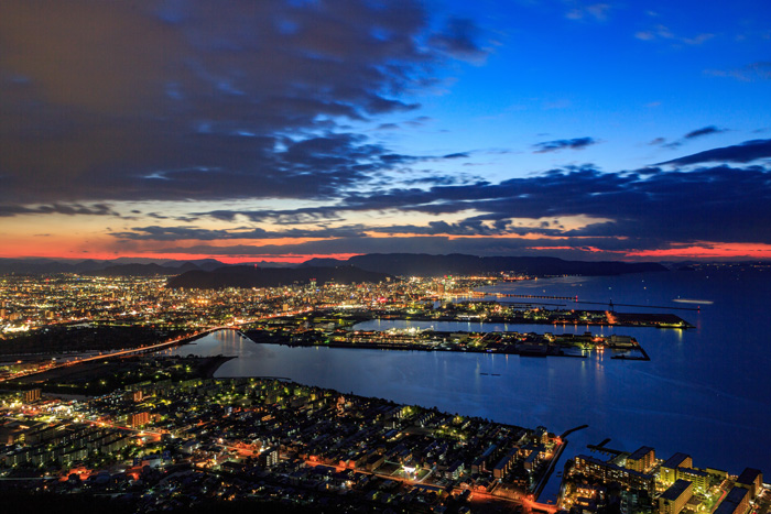 瀬戸内海 屋島からの夜景