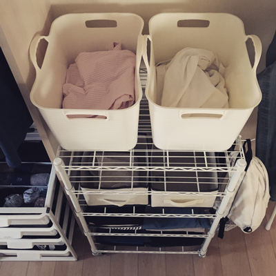 畳んでもよし、畳まなくてもよしなボックスはDAISOで買いました