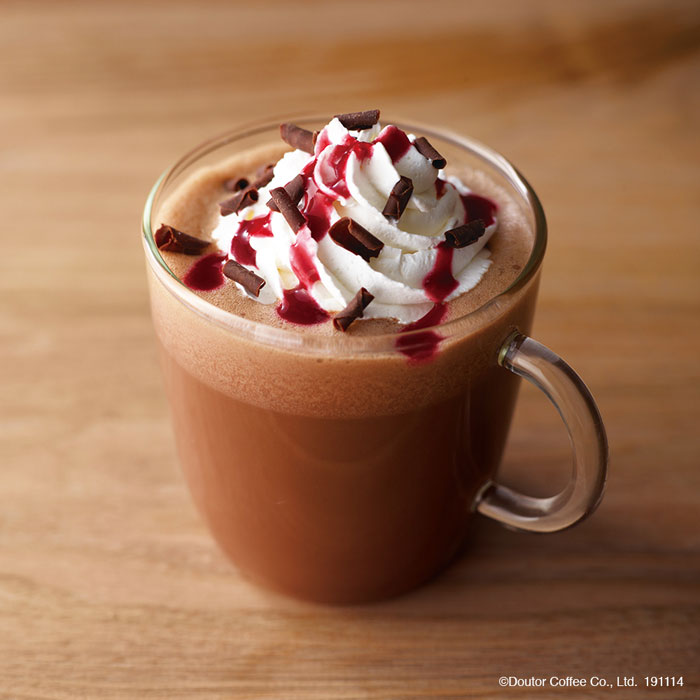 エクセルシオール カフェ「フランボワーズカフェモカ」(ホット・アイス)Sサイズ~ 445円より(税抜)