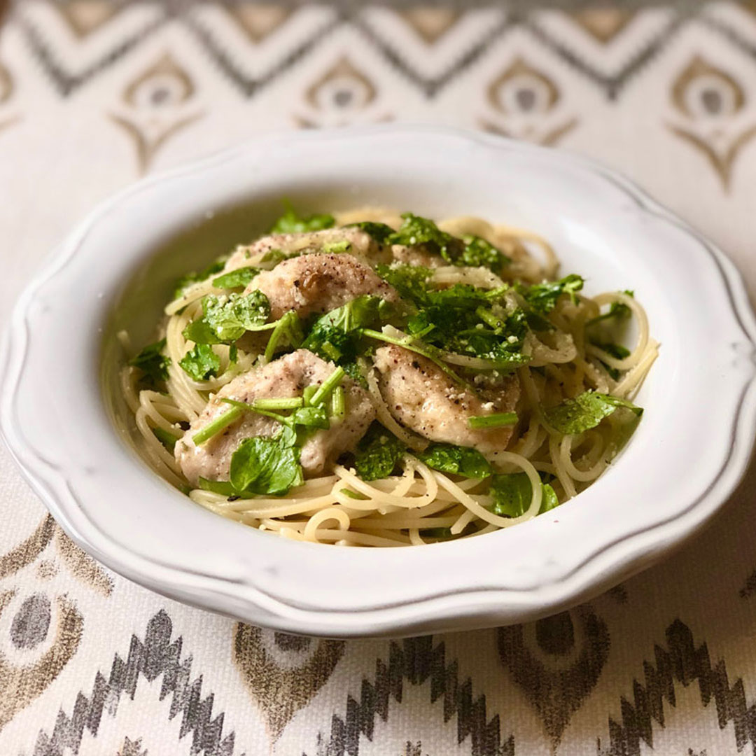 【レシピ】鶏肉の柚子胡椒パスタ~ねぎ風味