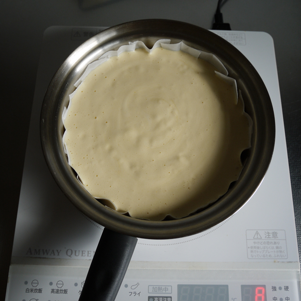 蓋をして、弱火で40分