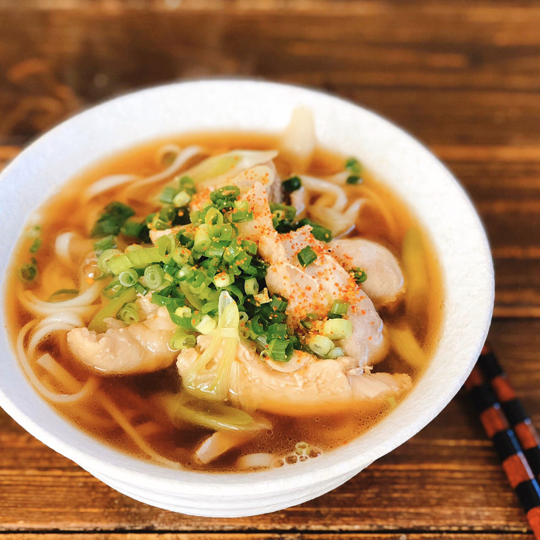 【レシピ】たっぷりねぎと鶏肉のうどん