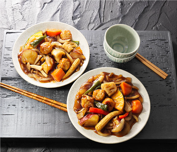 南鶏肉団子とごろごろ野菜の黒酢あんかけ(2人前・税抜き899円)