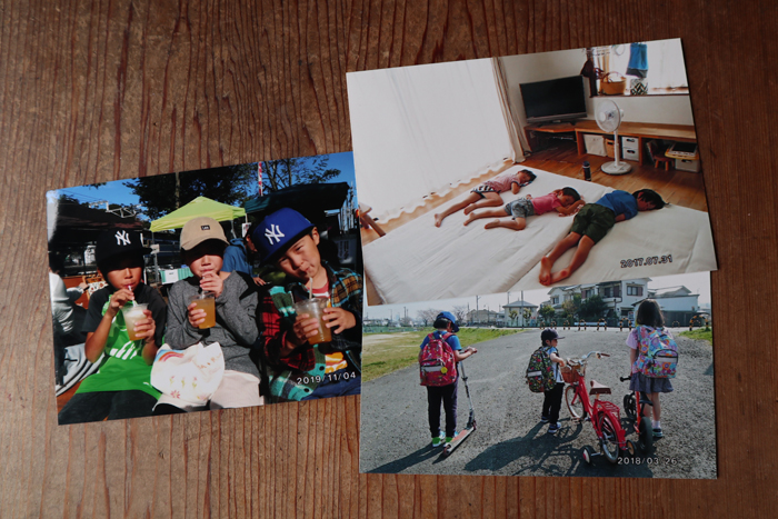 こどもたち1年ずつの成長。3人そろう写真も少なくなってきているので、貴重です。写真は振り返るのに、撮っていてよかったと思います
