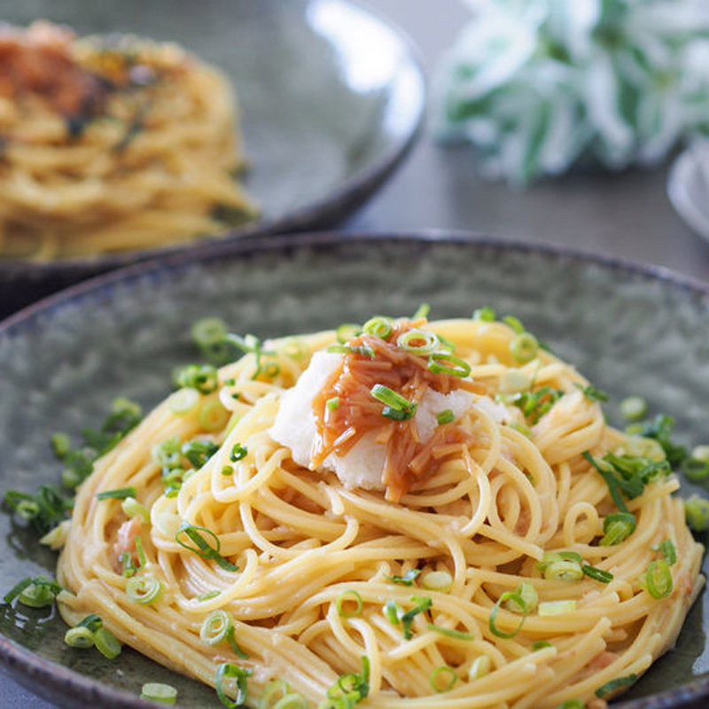 【レシピ】さっぱりおいしい!なめ茸おろしパスタ