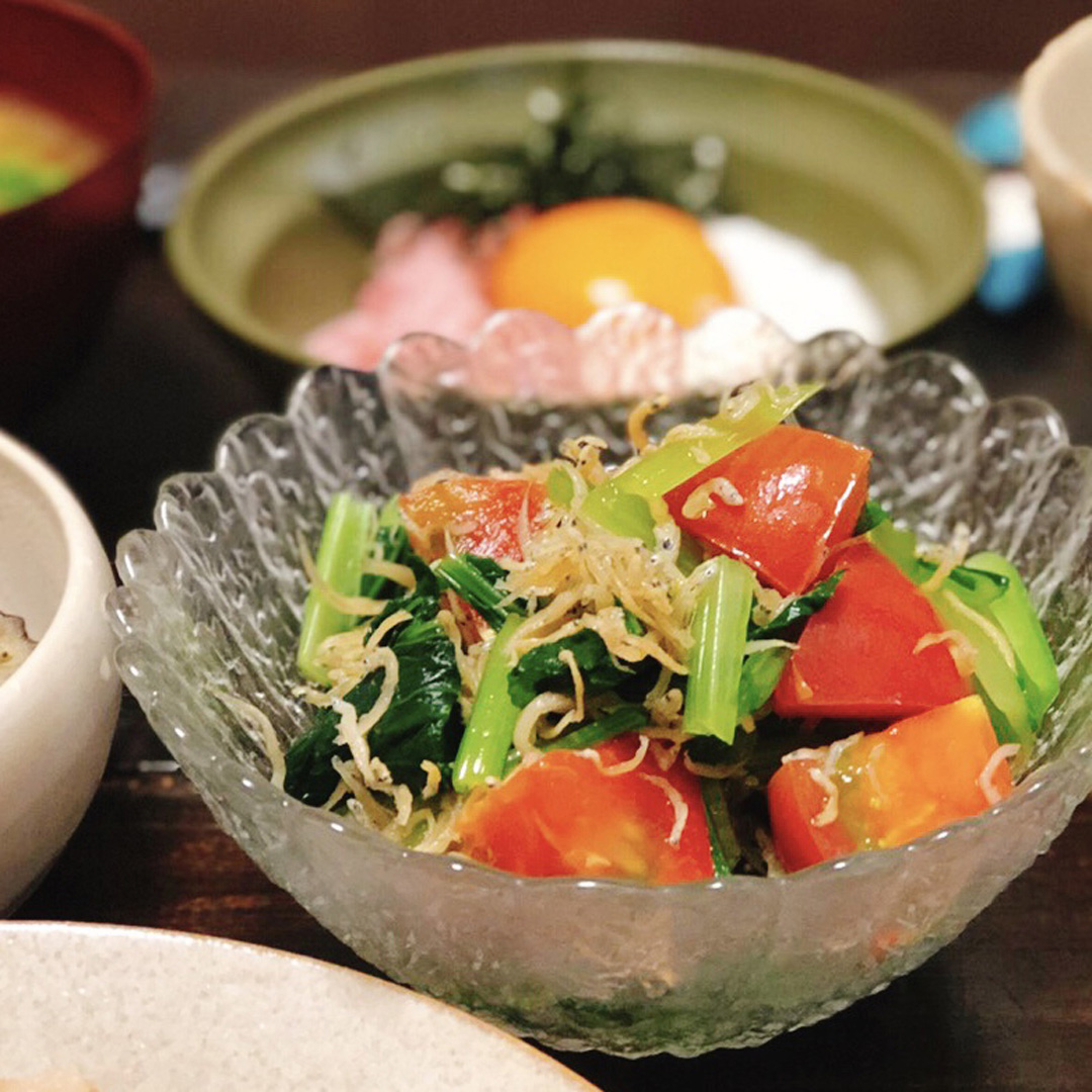 【レシピ】小松菜とトマトの和え物レシピはテキストリンクまたは上の画像をクリックしてご覧ください