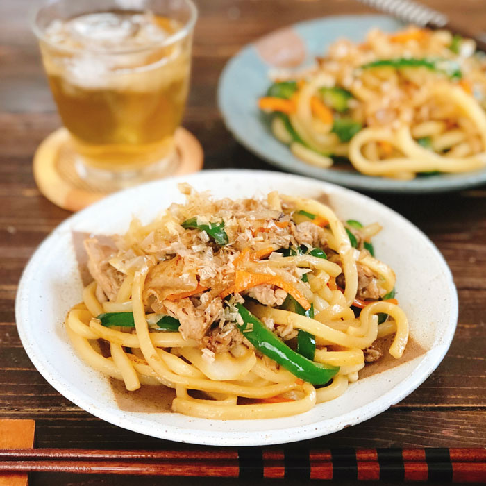具だくさん焼きうどん