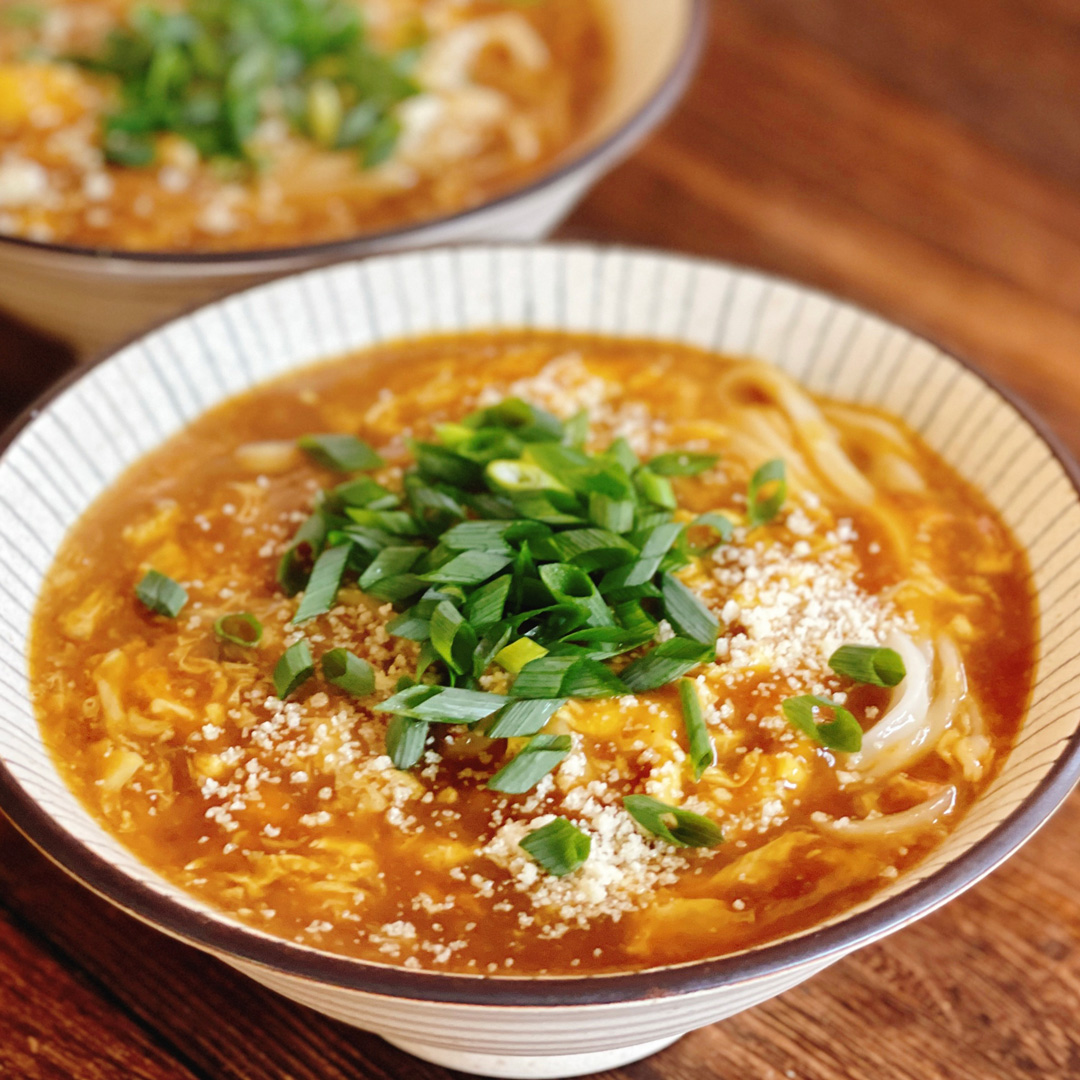 【レシピ】かき玉カレーうどんレシピはテキストリンクまたは上の画像をクリックしてご覧ください