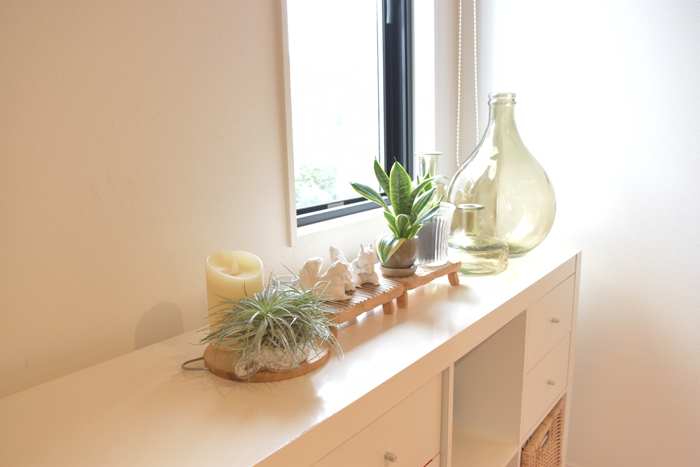 色んな箇所に植物を取り入れてインテリアを楽しんでいます。